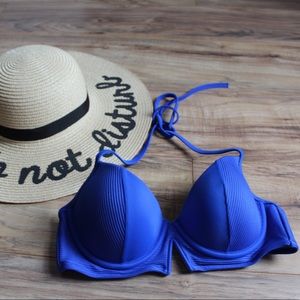 Shade & Shore royal blue wired bikini top